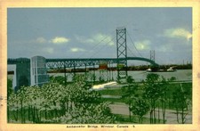 Ambassador Bridge Windsor, c1950, Ontario