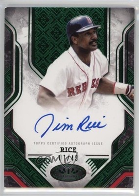 2025 Topps Tier One Prime Performers Green Foil 1/49 Jim Rice Auto HOF 0w7