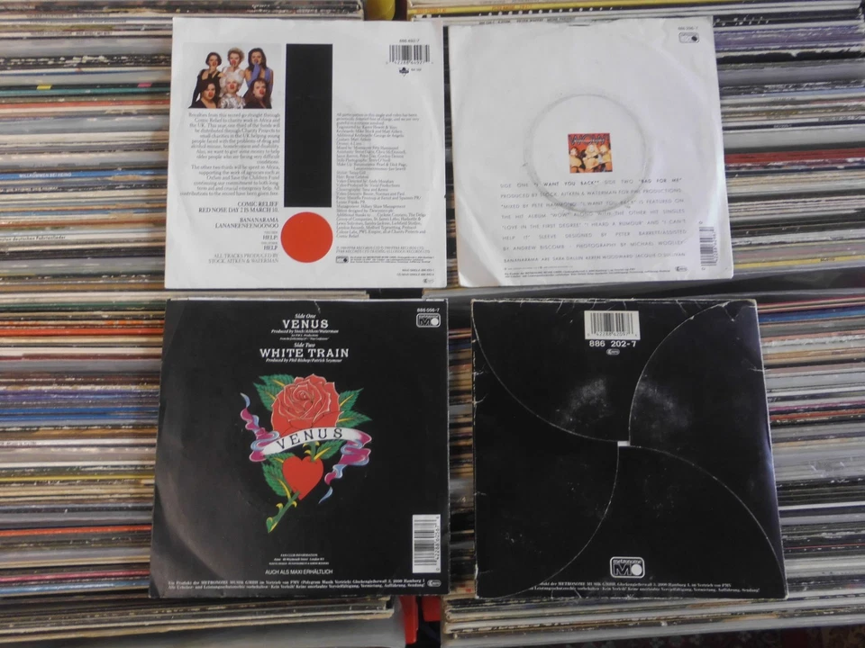 BANANARAMA 4 x 7" SINGLES: HELP/VENUS/WANT YOU BACK/LOVE IN THE FIRST DEGREE - Bild 2 von 4