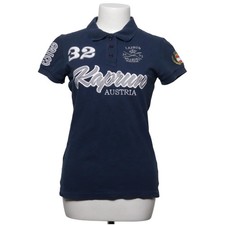 Kapraun, Poloshirt, Größe: S, Blau, Baumwolle, Print, Damen #tq0