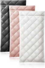 Leather Eyeglass Cases Portable Sunglasses Cases Squeeze Top PU Glasses Pouch Tr