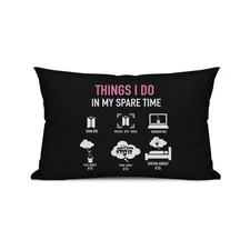 BTS Things I Do In My Spare Time themed Pillow sham - double sided pillow case -