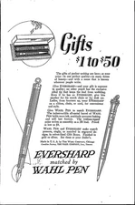 1922 Wahl Eversharp Fountain Ink Pen Vintage Print Ad Stationary Ephemera