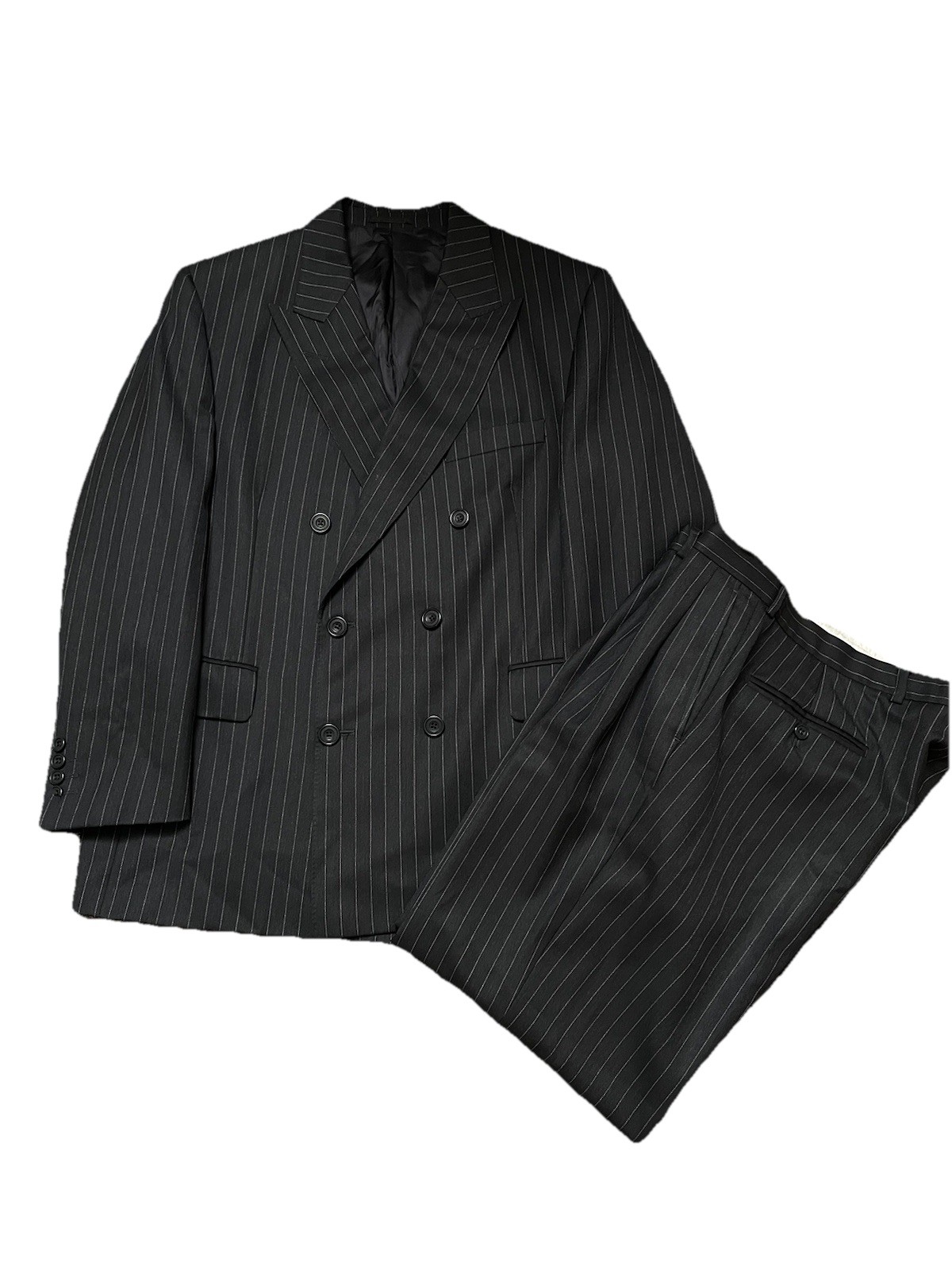 Gieves & Hawkes savile row grey wool double breasted suit large 44 inch £1799