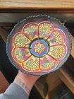 Pretty Amethyst FENTON Carnival Glass Peacock & Grape Pattern Ice Cream Bowl