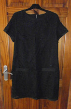 PEACOCKS - BLACK LACE DRESS - SIZE 16