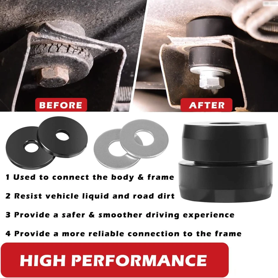 134-10005 Billet Body Mount Bushings for Camaro Nova Chevy II Buick Apollo 32Pcs - Image 4 of 4