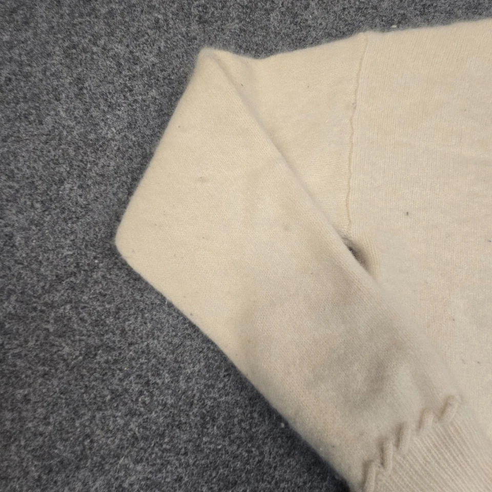 Jersey Theory Mujer PEQUEÑO Beige Manga Larga Cuello Simulado Invierno Cachemira Talla S Foto 3 de 4