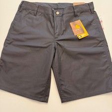 Carhartt Womens Rugged Professional Short Gray Sz 12 Regular 10 inch Inseam Work