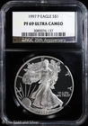 1997-P $1 Proof American Silver Eagle NGC PF 69 Ultra Cameo | PR