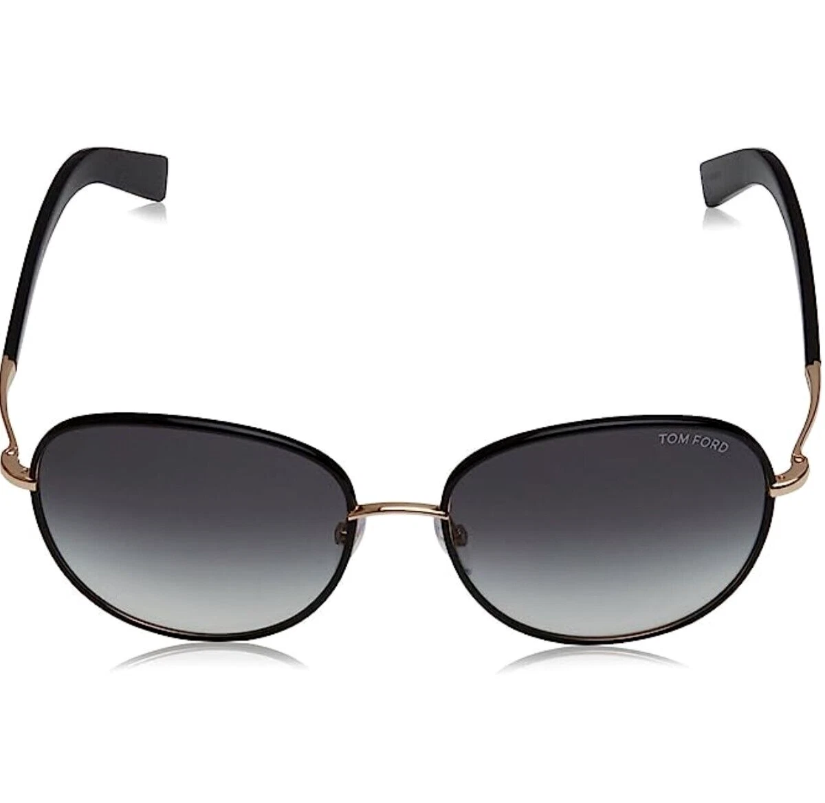 New TOM FORD TF498 01B Georgia 59mm Black Gold Oversized