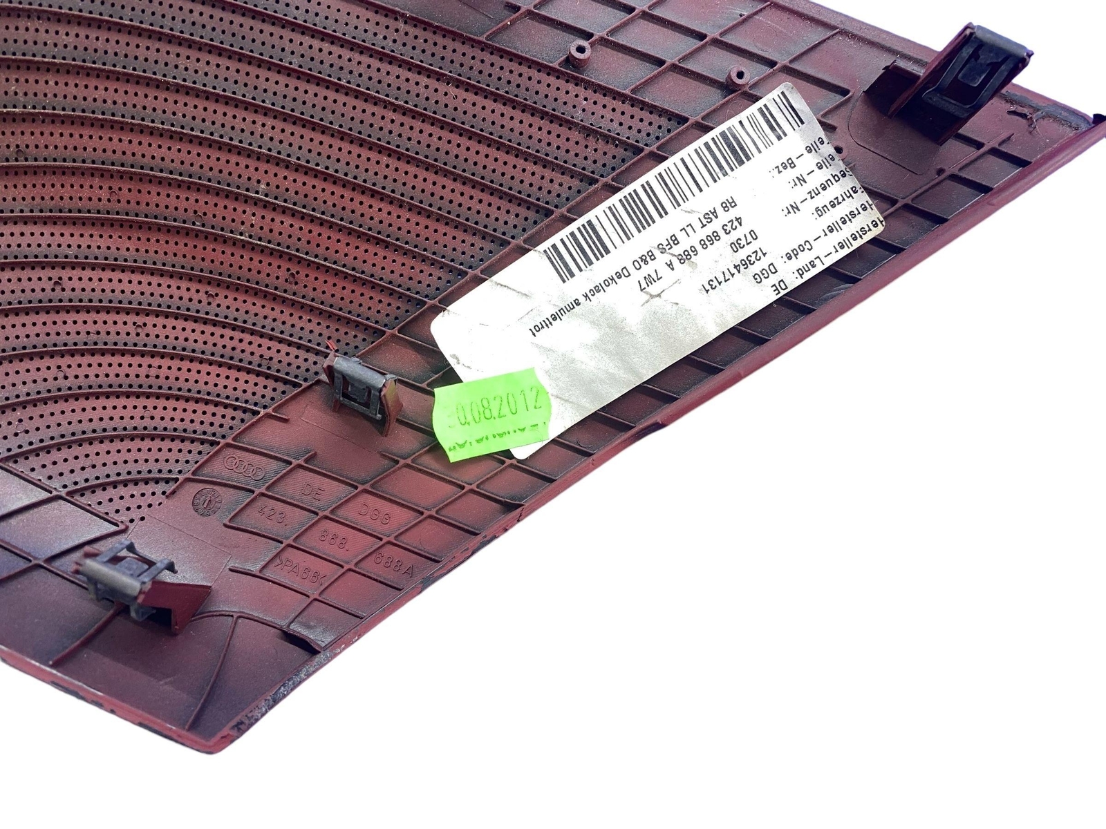 2010-2015 AUDI R8 FRONT RIGHT DOOR SPEAKER GRILLE TRIM COVER RED 423868688