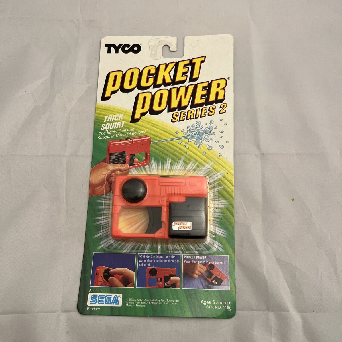 TYCO Pocket Power Trick Squirt Series 2 1989 Toy Water Gun Vintage
