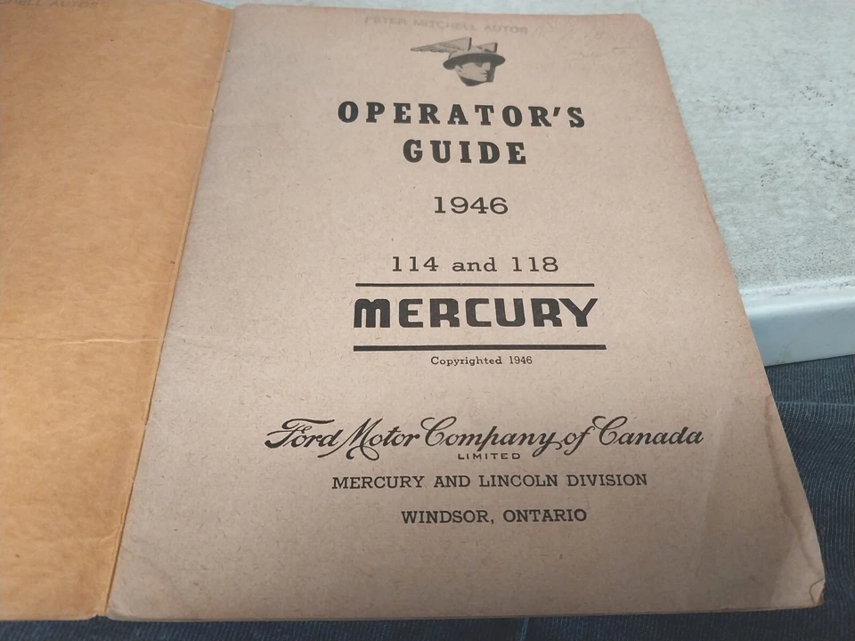 Mercury 1946 guía original del operador  Foto 2 de 4