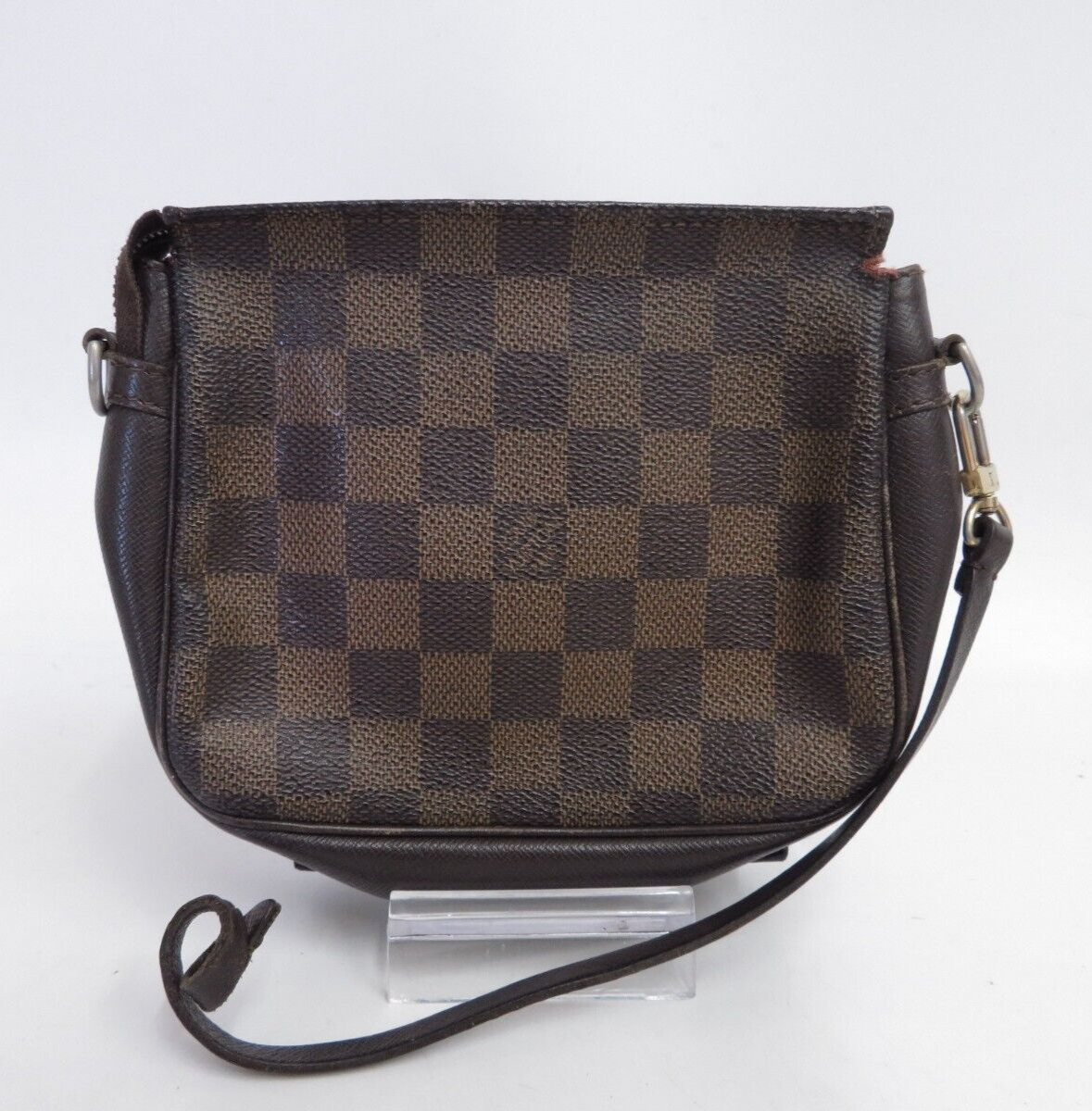 Authentic Louis Vuitton Damier Ebene Trousse Makeup Cosmetic Pouch