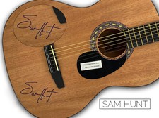 SAM HUNT SIGNED ACOUSTIC GUITAR AUTOGRAPH BECKETT BAS COA 2