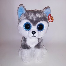 Ty Silk Slush the Husky Dog 9" Stuffed Animal Kids Toy Collectors New