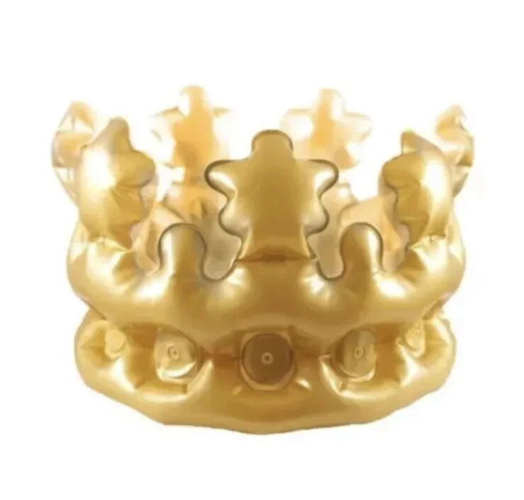 Inflatable king Crown - Party Fancy Dress King Royal Coronation Queen UK