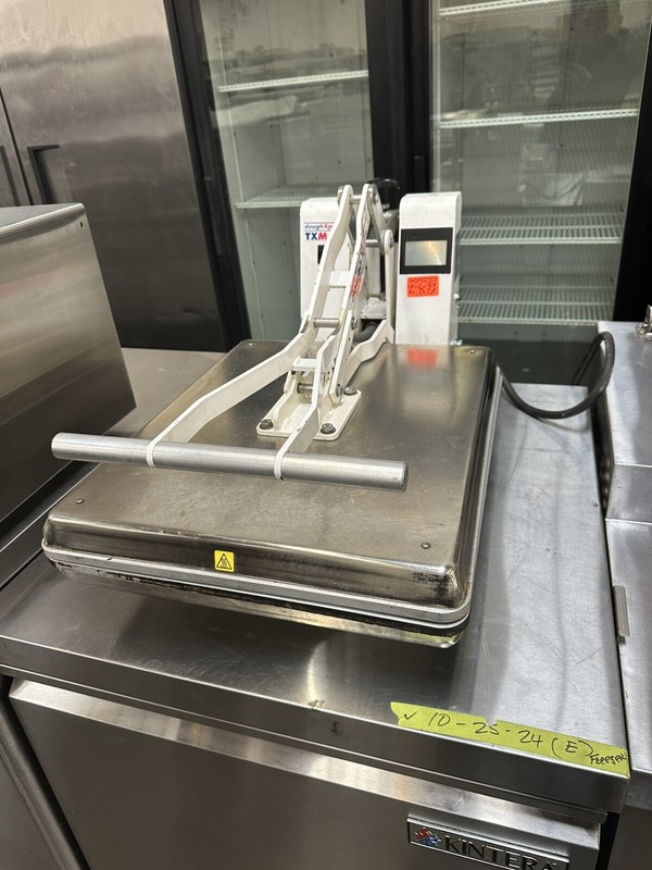 DoughXpress TXM-15 1 Dual Heat Manual Tortilla Pizza Dough Press, 15 x 15" Pl...
