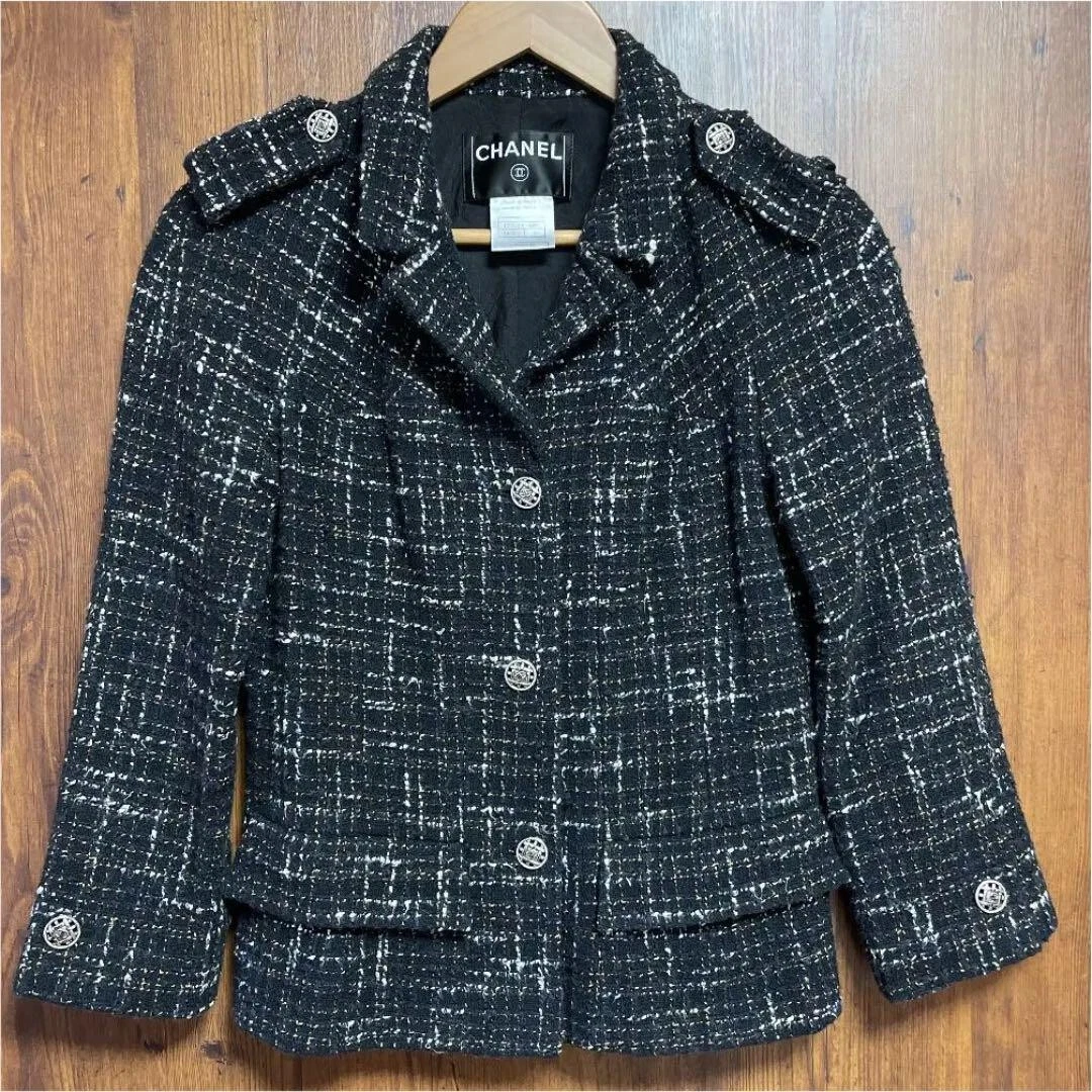 CHANEL Tweed Jacket 06 Model Size 36