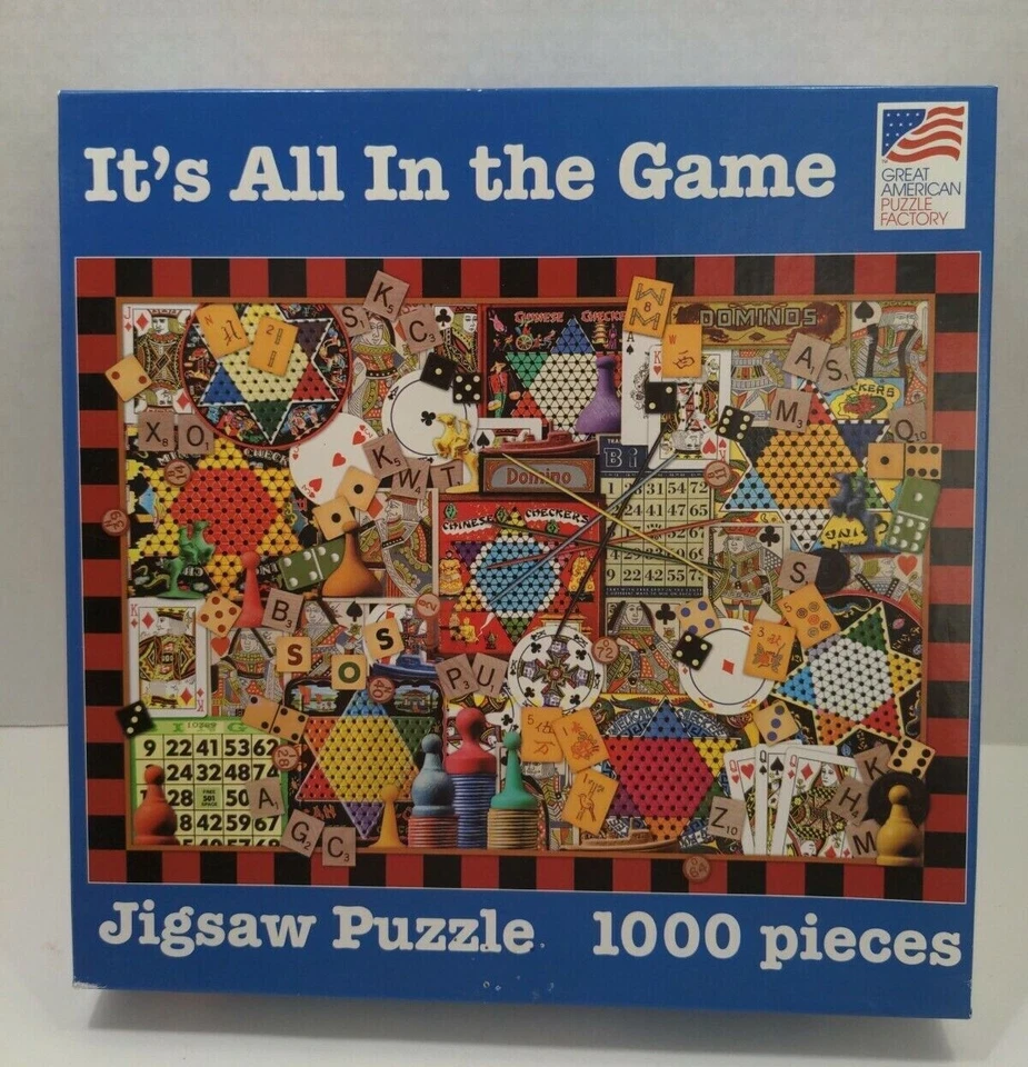 The GREAT AMERICAN PUZZLE Co. It's All in the Game 1000pc 19x26 New Free Ship - Image 4 of 4