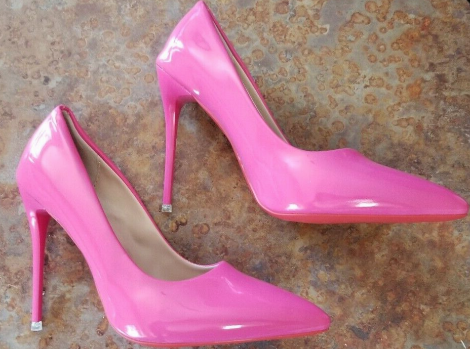 MEILLY OCEAN WOMEN'S PATENT PINK STILETTO HEELS SIZE 9.5 NWOB NWD