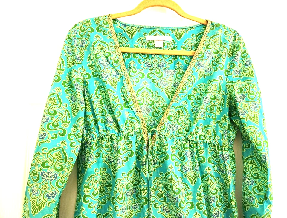 Mini Vestido Victoria’s Secret M/L Encubrimiento Boho Verano Tropical Playa Vacaciones Foto 2 de 4