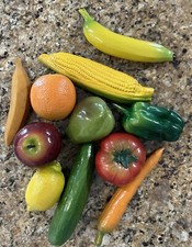 VTG Faux Fake Plastic Vegetables Lot Kids Toys Play Food Kitchen Decor Lot of 11