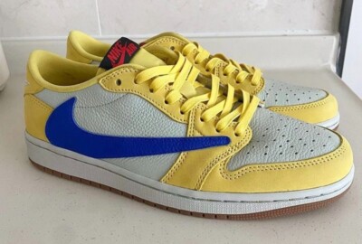 Authentic (Never Worn) 6W - Travis Scott Air Jordan 1 Low Canary