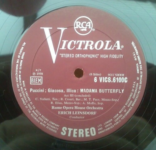 PUCCINI " MADAMA BUTTERFLY " SUPERB UK ORIG RARE RCA VICTROLA STEREO DISC3 - Picture 8 of 10