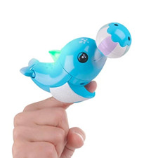 WowWee Fingerlings Baby Light-Up Dolphin - Blues Blue - Interactive Toy