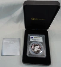 2014-P Australia Wedge Tailed Eagle High Relief PCGS PF 70 Toned Mercanti COA