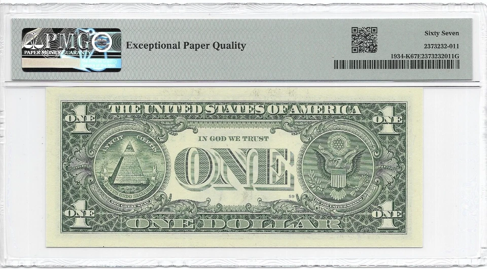 2009 $1 DALLAS FRN. PMG SUPERB GEM Uncirculated 67 EPQ Banknote. - Image 2 of 2