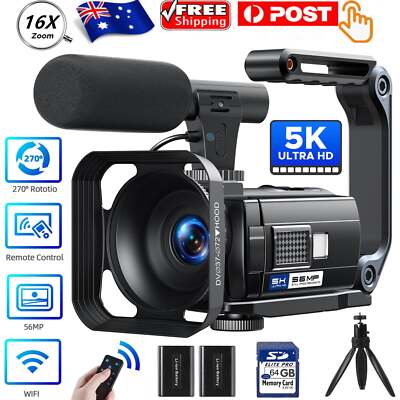 UHD 5K Video Camera Touch Screen 56MP Photo
