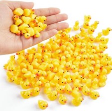 50/100/200Pcs Mini Resin Ducks Tiny Figures for DIY, Party, Micro Decor Crafts