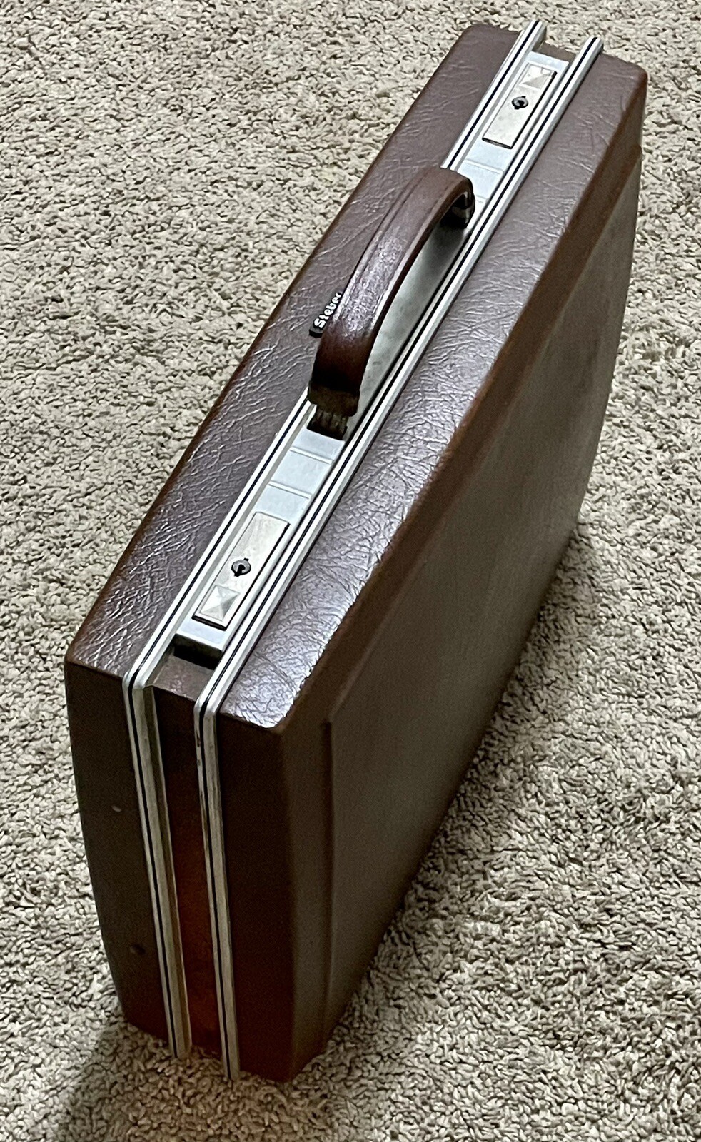 Vintage STEBCO Briefcase Attache Salesman Travel Case Hard 2 Keys USA Office eBay