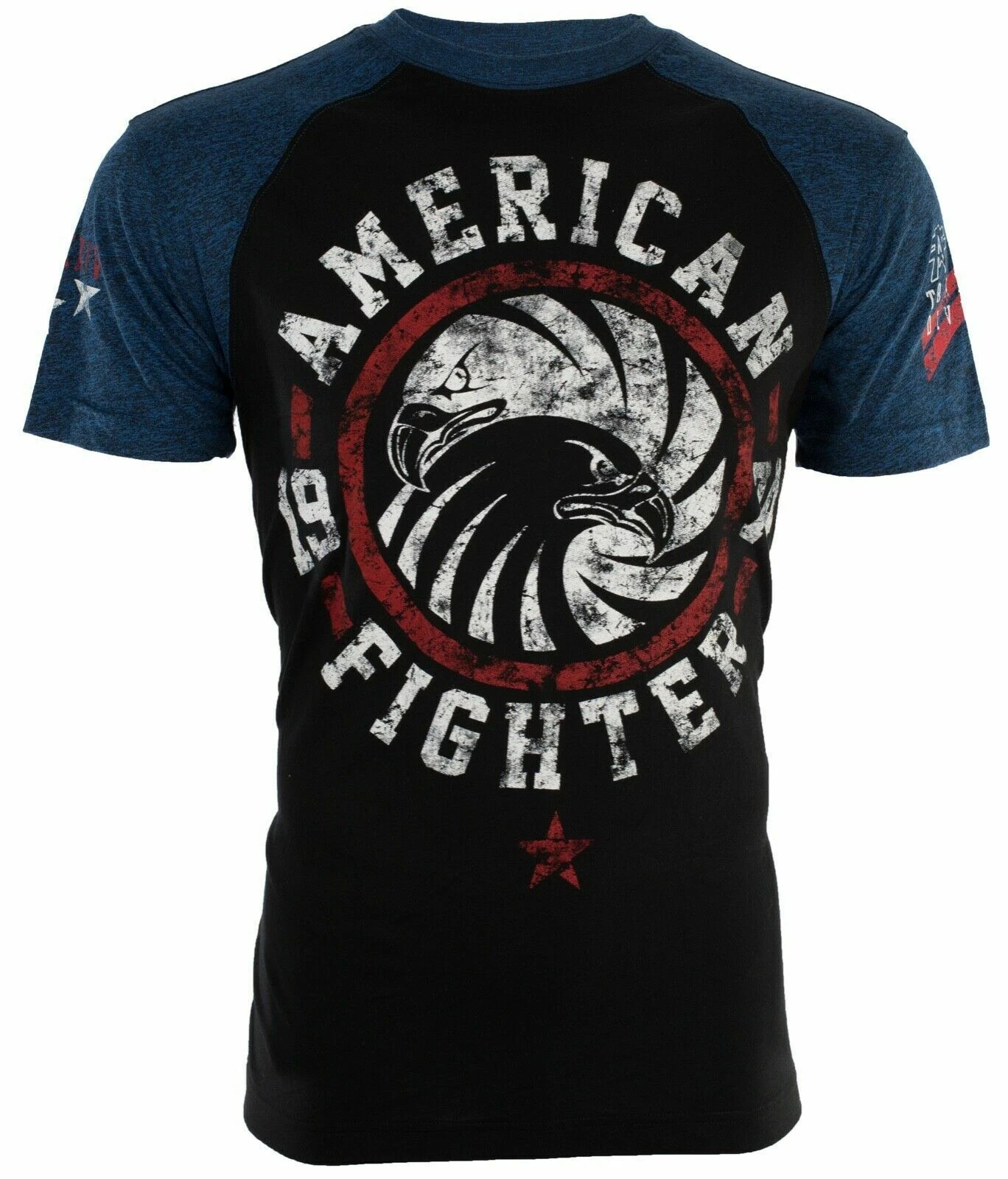 AMERICAN FIGHTER Bradley Black Blue Athletic Mens Crewneck T shirt S 3XL NWT