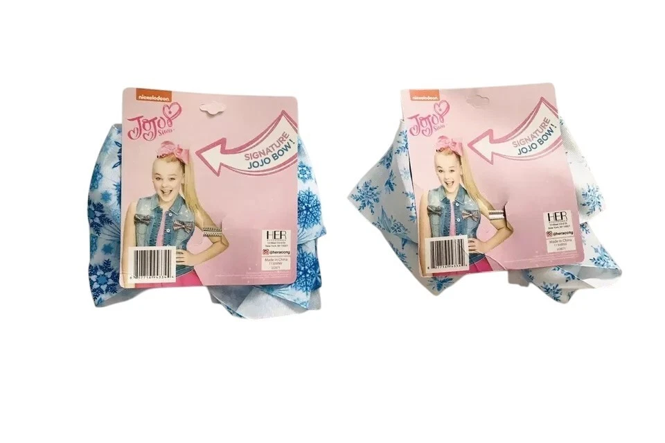 Jojo Siwa 8” Large Snowflake Girls Hair Bows Accessories Clip (2)pcs ✨ Blue - Image 3 of 4