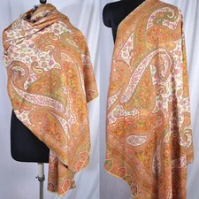 Large Kani Jamawar Shawl 100% Cashmere Pashmina Handwoven Wrap Oversized Paisley