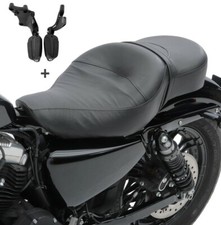 Sella biposto Set per Harley Sportster Forty-Eight 48 14-20 + Pedane S-AA3