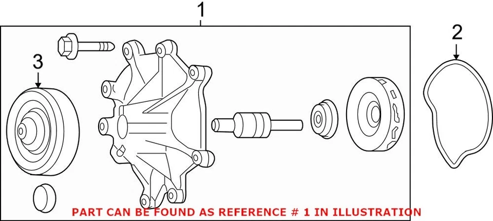 Оригинальный водяной насос двигателя Mopar от оригинального производителя для Dodge Durango 4.7 V8 2003 53022189AH - Изображение 3 из 3