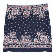 TALBOTS Women's 97 Cotton Slightly A-Line Skirt Lined Floral Multicolor Size 8