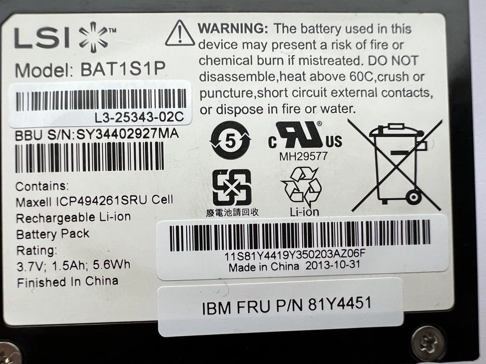 IBM SERVERAID M5014 SATA/SAS PCIe x 8 RAID CONTROLLER 46C8929 6Gb/s LSI 92xx-8i - Image 3 of 4