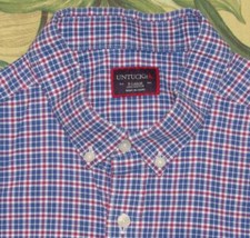 UNTUCKIT Blue Plaid Long Sleeve Button Down Shirt XL