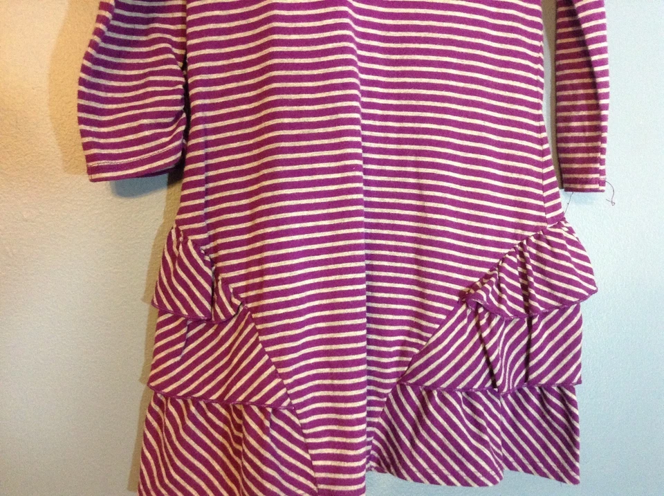 Vestido Circo Bebé Niñas Talla Mediana Púrpura Gris Volantes en el Dobladillo Brilla 16 Foto 3 de 4