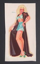Blonde Pinup Girl Meyercord Vintage Water Slide Transfer Decal c1950s 875-A