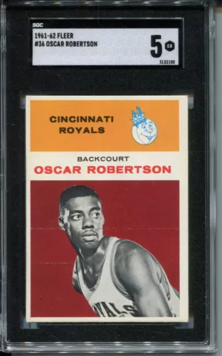 1961 Fleer Oscar Robertson Rookie Card RC Graded SGC 5 Basketball #36