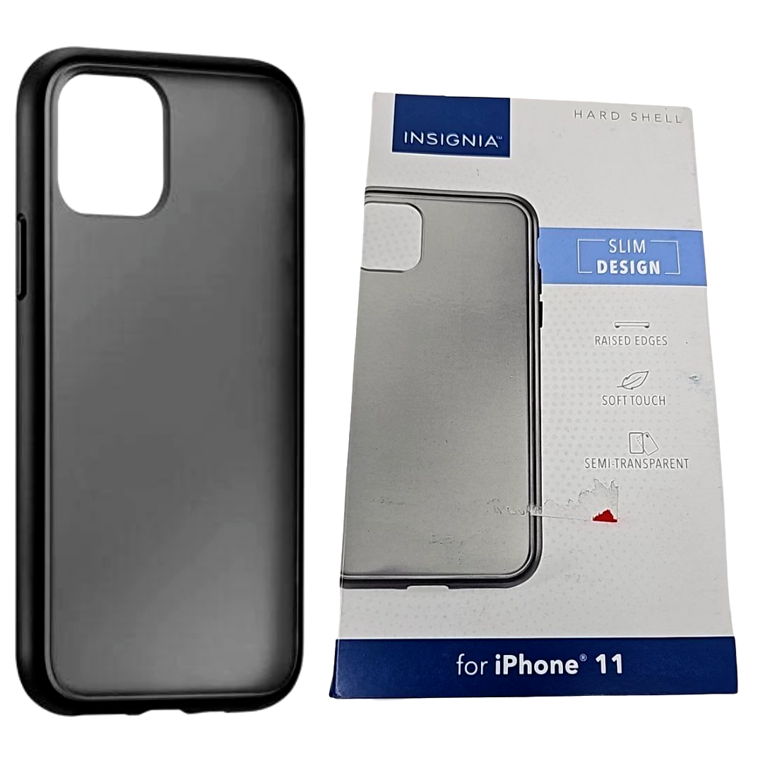Insignia Hard Shell Case for Apple iPhone 11 Semi Black Smoky Clear Slim Cover | eBay Insignia Hard Shell Case for Apple iPhone 11 Semi Black Smoky Clear Slim Cover | eBay