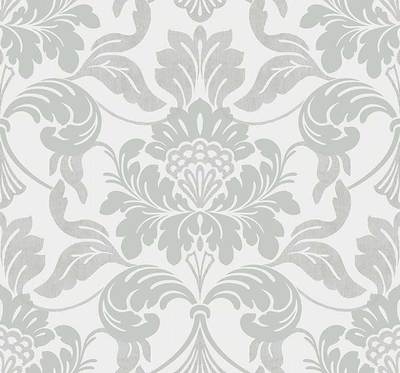 Wallpaper, System Solution, Structure, Ornaments, Silver, Gray, Light Luxury,