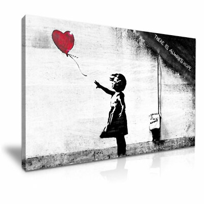 Banksy Ballon Mädchen Hoffnung Redesign gespanntes Leinwandbild Wanddeko Kunst mehr